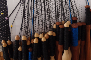 assorted-color threads spool lot